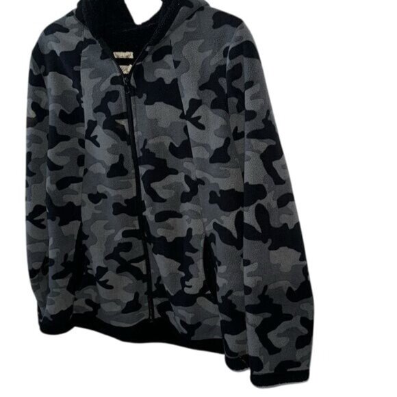 Faded Glory Jackets & Blazers - Faded Glory Womens Camo Fleece Zip-Up Jacket With Hood Size 1X